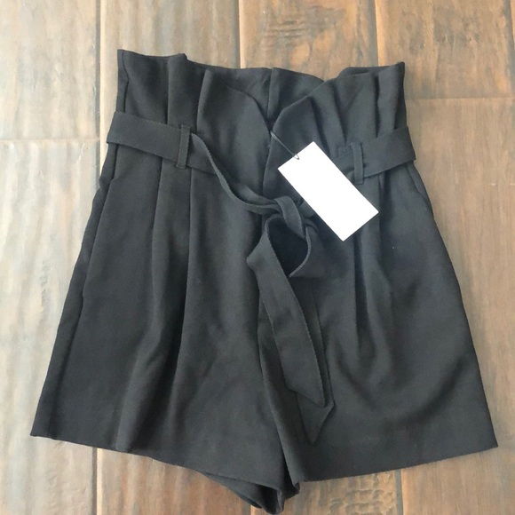 NWT Zara High Waisted Paperbag Shorts With Ties - Picture 6 of 10